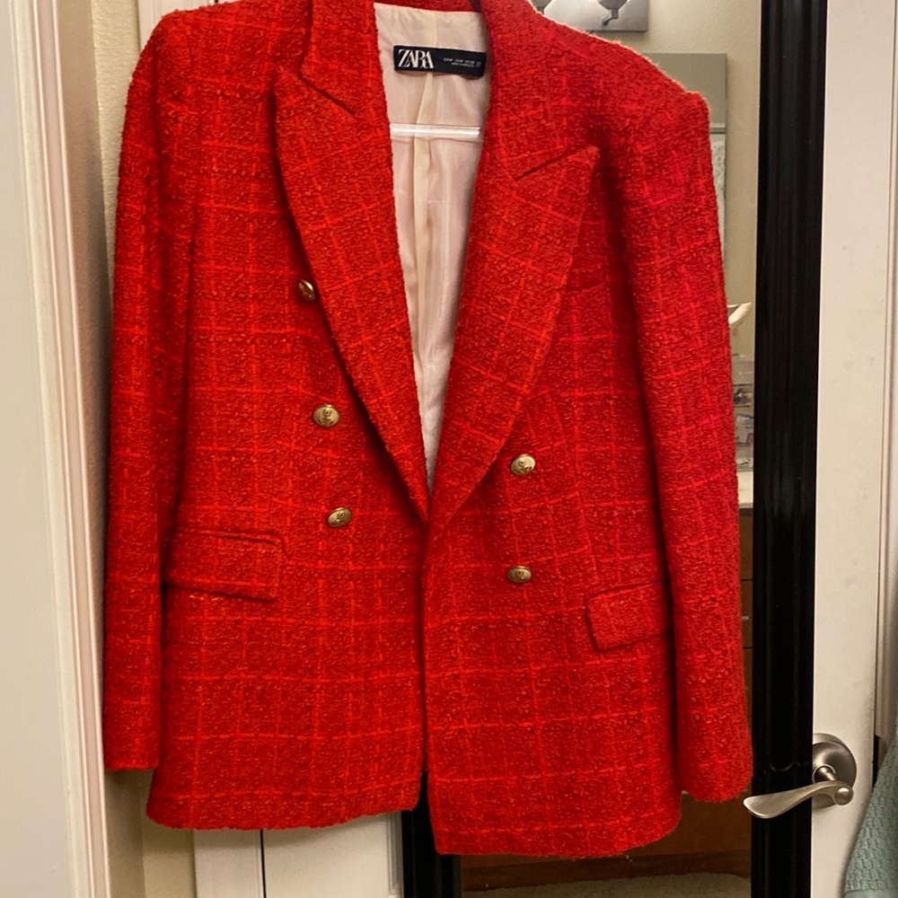 Red Tweed Blazer